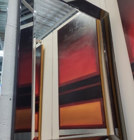 MI042A, Miroir "Pur", grey, Miroir "pur" encadrement grey, 106x 86cm.